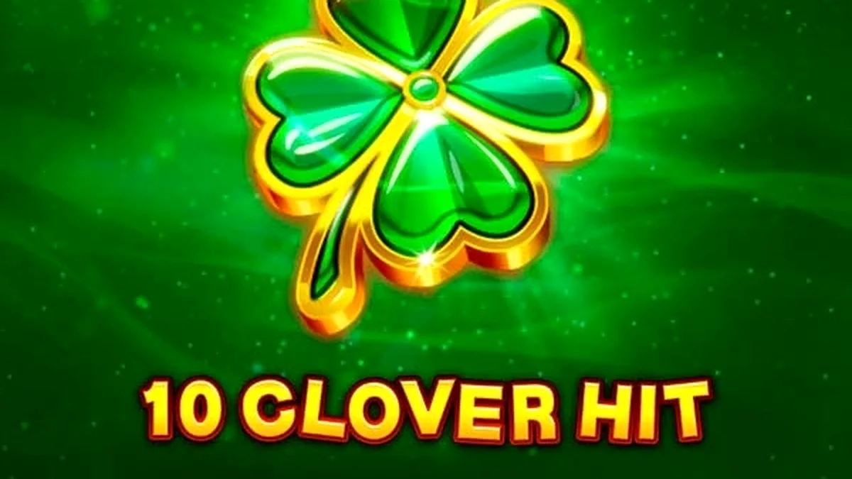 Interface do jogo 10 Clover Hit com símbolos clássicos de frutas e trevos.